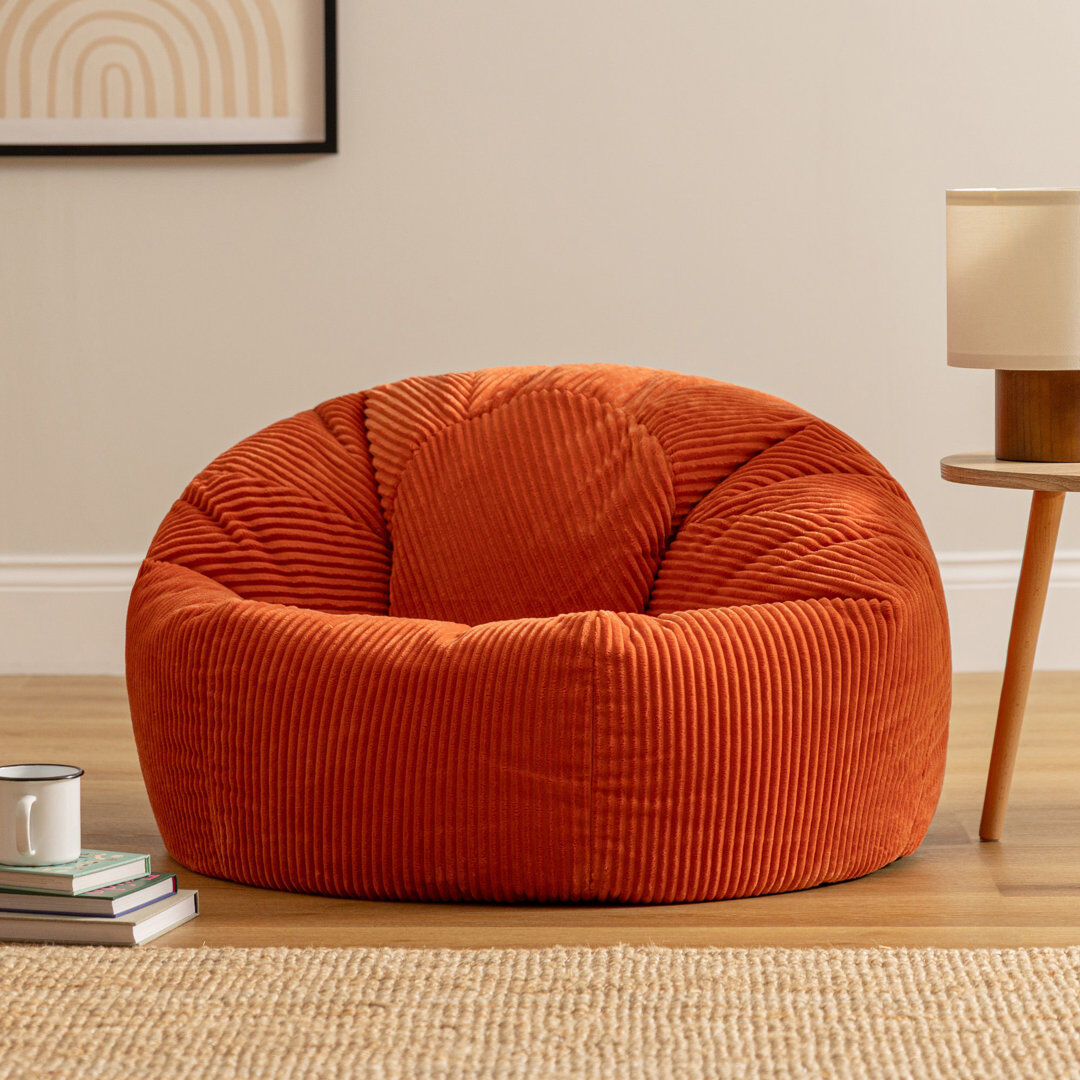 icon Kingston Beanbag Corduroy Navy Blue Orange Medium