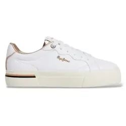 Pepe Jeans für Damen. PLS300029 Sneaker Carla Club weiß (36), Wohnung, Schnürsenkel, Lässig