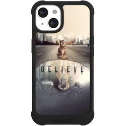Nivocase Hülle für Apple iPhone 13 Stossfeste Handyhülle NIVOmax Case Schwarz Motivation Tiere Tiger (Apple iPhone 13), Smartphone Hülle, Schwarz