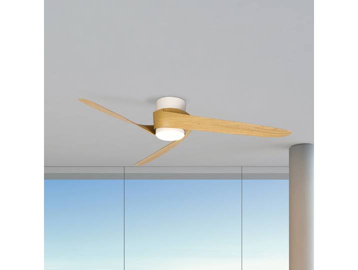 Ventilateur de plafond LED Groenland M blanc/bois DC silencieux - Mantra Mantra Iluminación - Salon / séjour - Moderne - Plastique