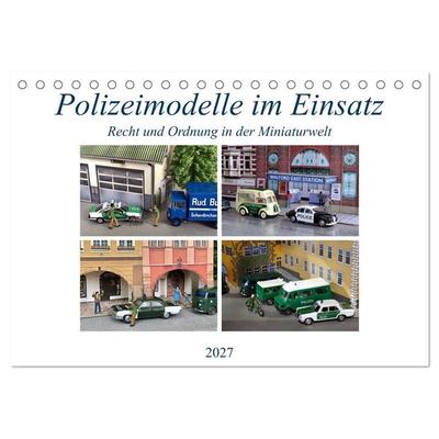 Polizeimodelle im Einsatz (Tischkalender 2027 DIN A5 quer), CALVENDO Monatskalender