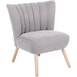 SESSEL Kadisha Bezug Velourstoff Buche natur / silber