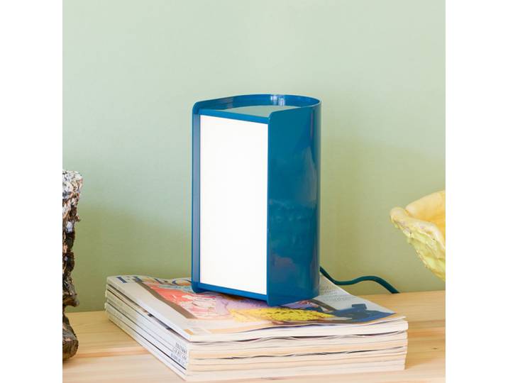 BOOK LED-Tischleuchte, Höhe 30 cm, petrol - HÜBSCH - Wohnzimmer - Modern - Metall - Eckig