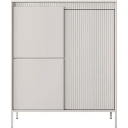 HIGHBOARD Trentinis 3T Beige 103,5/123,4/39,5 cm – Geriffelten Fronten
