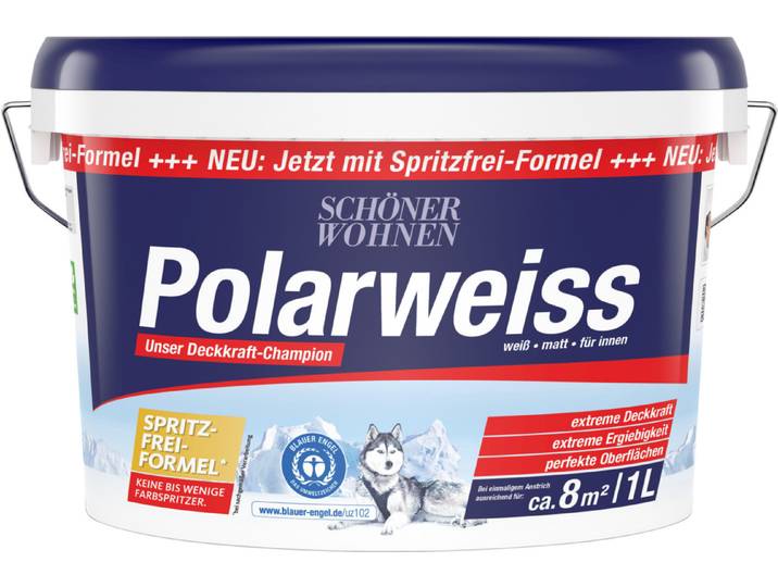Schöner Wohnen Polarweiss Wand- und Deckenfarbe Matt 1 l