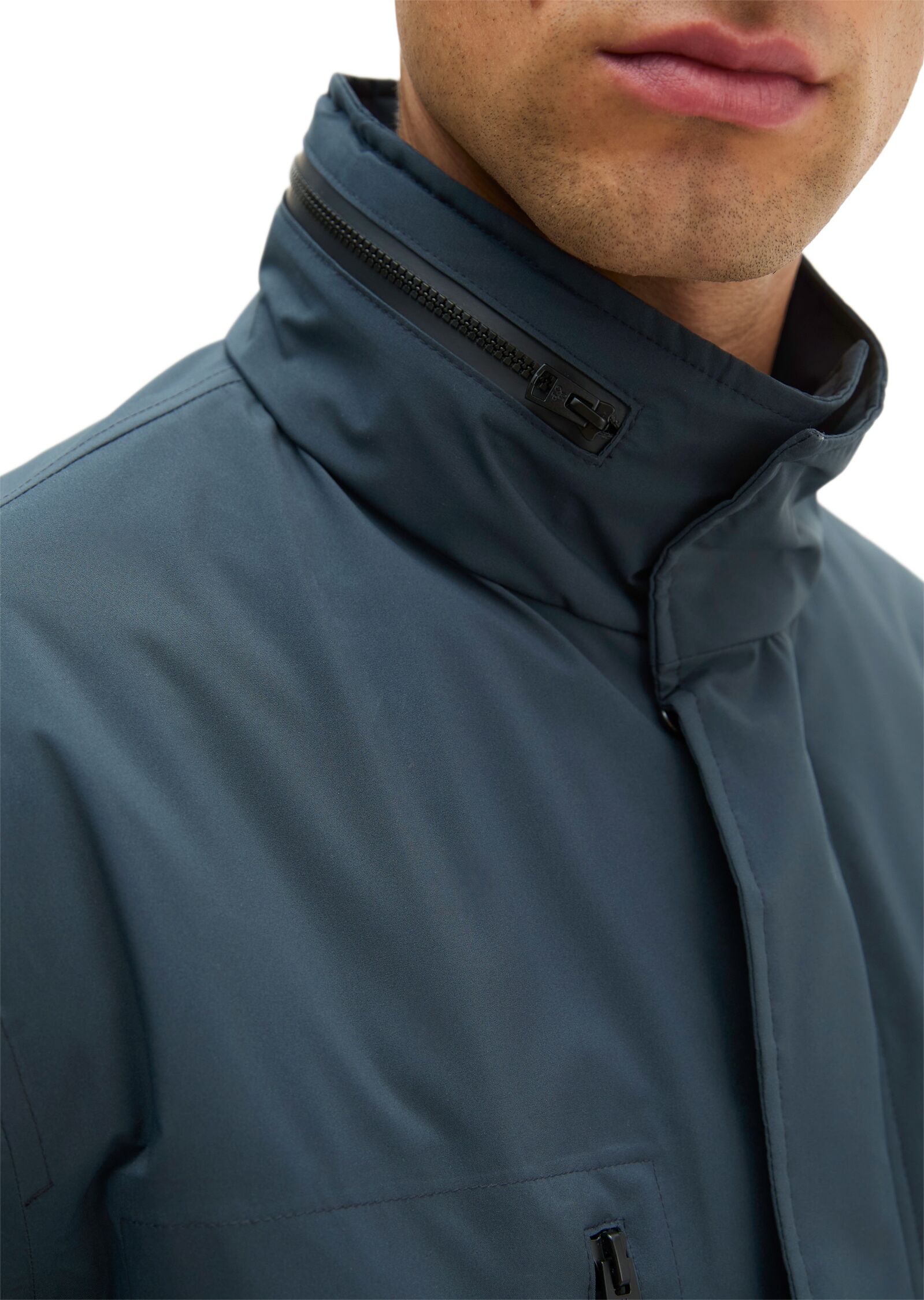 Marc O' Polo Outdoorjacke MARC O'POLO, Herren, Gr. XXL, peppercorn grau, Web, Obermaterial: 100% Polyester. Futter: 100% Polyester. Füllung: 100% Polyester, regular fit hüftbedeckend, Windstopperbündchen, Jacken Outdoorjacke, regular mit gesteppter Innens