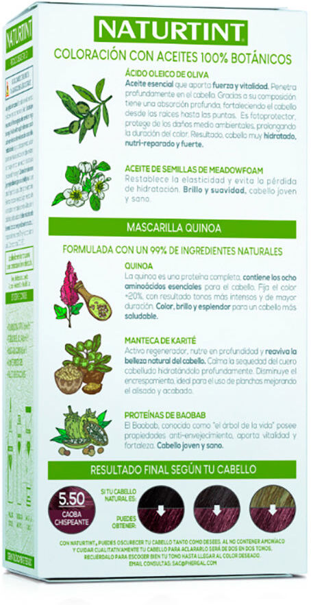 Corante Naturtint sem amônia nº 5.50 - Mogno Brilhante 170 ml