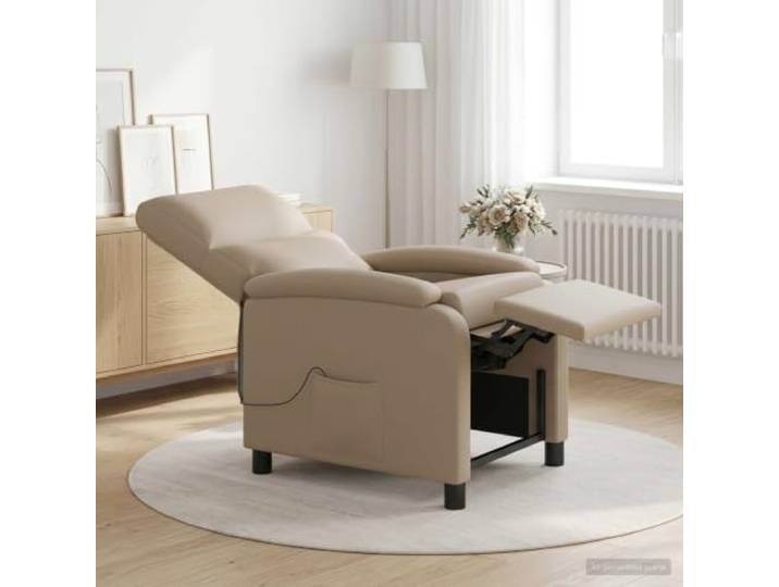 Relaxsessel Cappuccino Kunstleder Neigbar 115°-160° Metall-und-Holzwerkstoff-Rahmen,Schaumstoff-Faser-Füllung,leicht zu reinigen,Wohnzimmer,Büro