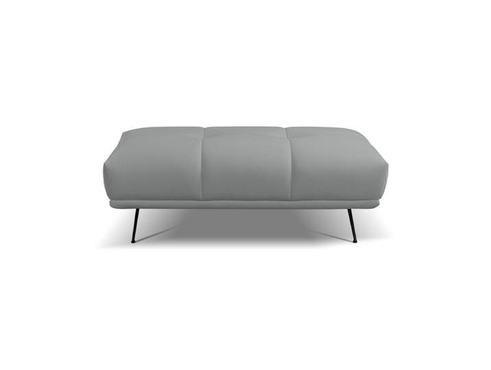 Pouf GIOVANNI tissu bull gris souris