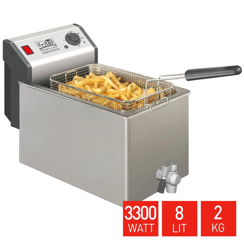 Fritel Friteuse Profi 4620 Professionele Friteuse met 8 L inhoud en 3300 W vermogen