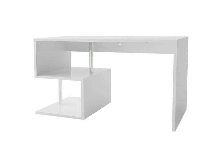 Bureau effet bois blanc 140x60 cm