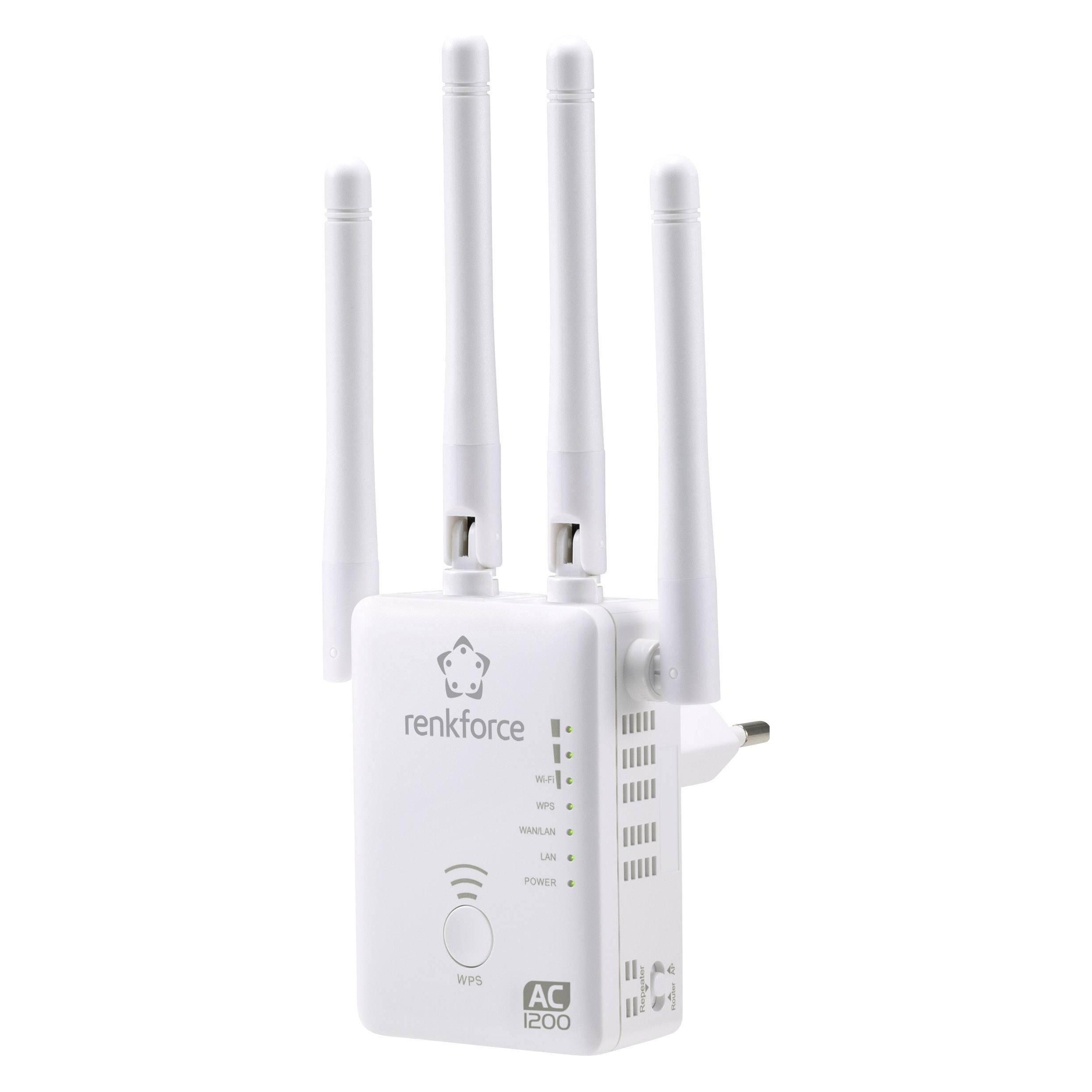 Renkforce AC Dualband WLANRouter/Repeater/AP (867 Mbit/s, 300 Mbit/s) (RF-3804172)