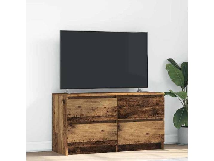 Meuble TV vieux bois 100x35x54 cm bois d'ingénierie banc tv meuble hifi centre de divertissement buffet tv 861803