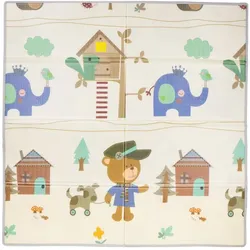 Chipolino, Spielteppich + Spielmatte, Randmatte für Kinder 142x142cm Medvek