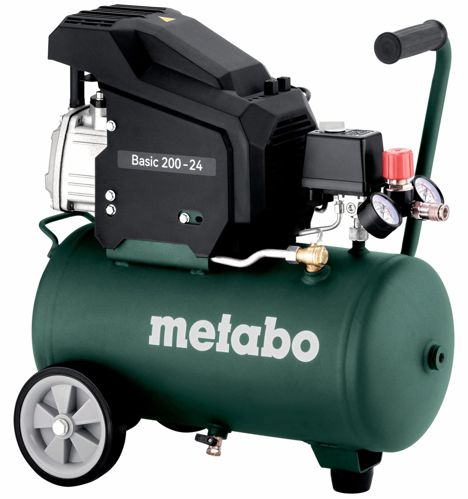 Metabo Basic 250-24 luchtdrukcompressor met 24 liter reservoir, 8 bar, 1,2 kW, 80 liter per minuut