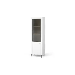 Vitrine   ¦ weiß ¦ Maße (cm): B: 60 H: 194