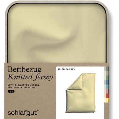 Schlafgut "Premium Bettbezug Knitted Jersey (1 St)" Ton-in-Ton Reißverschluss, Bio-Baumwolle mit Elasthan, Uni, OEKO Tex