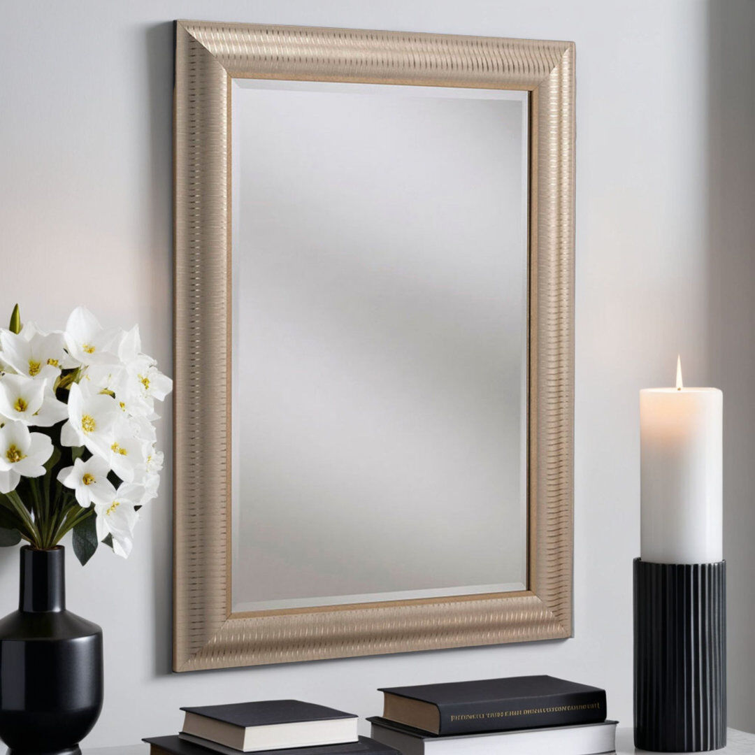 Etta Avenue Abbeyville Framed Wall Mounted Accent Mirror Champagne 102.5cm H x 74.5cm W