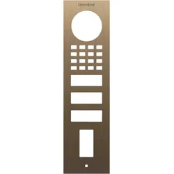DoorBird D1102FV Fingerprint 50 Aufputz Frontblende – Echtes Messing