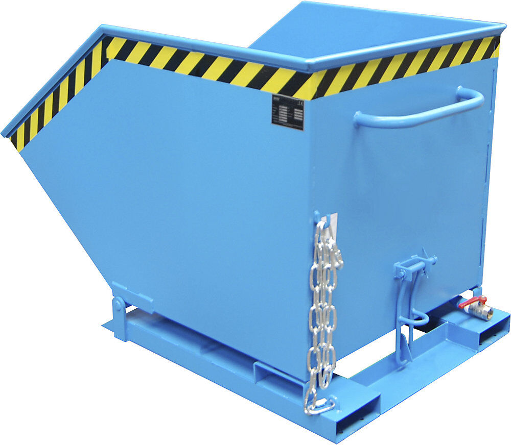 Späne-Kippmulde, Volumen 600 Liter, lichtblau eurokraft pro