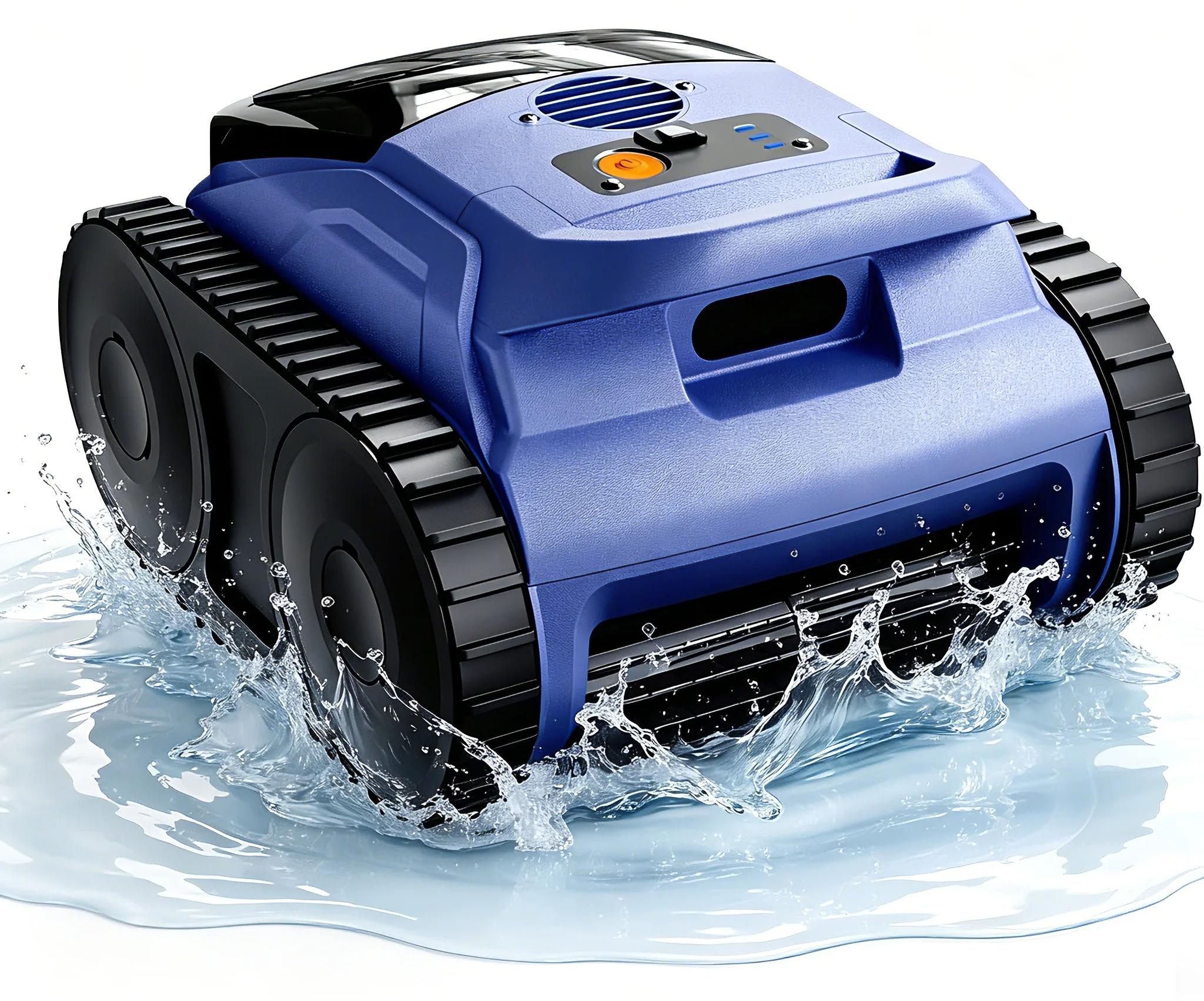 Kabelloser Poolreinigungsroboter - SAT20 Pro - 18.000 Pa Saugleistung - 180 Min Laufzeit - 3-l-Filterkorb - Intelligente Navigation - 100-240-V-EU-Stecker, Blau