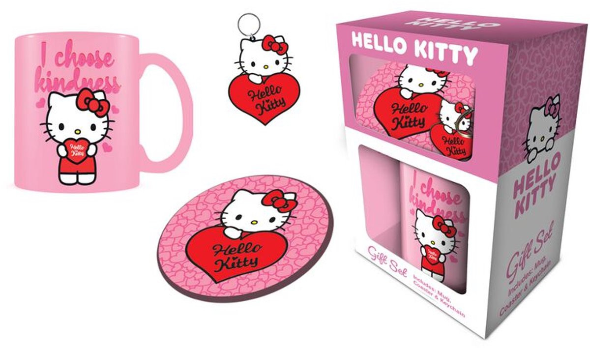 Hello Kitty My Heart Cadeauset Unisex Fanpakket - Meerkleurig