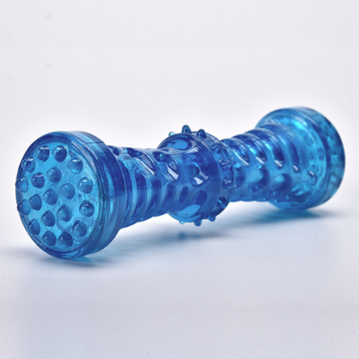 PetsAreLife Sturdy Bite Resistant Dog Toy Toothbrush Bone, Interactive Chew Dental Care For Small Medium Large Dogs Puppy Training blue Large