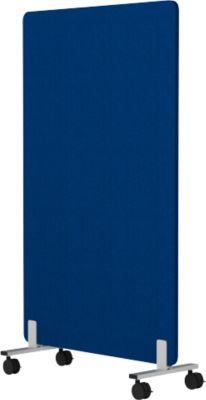 Akustik-Stellwand Wall, mobil auf Rollen, 30 mm stark, B 1000 x H 1400 mm, dunkelbau