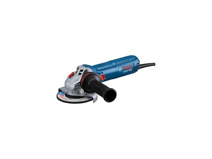 Bosch Professional meuleuse angulaire filaire GWS 12-125 (Ø disque : 125 mm\, 1 200 W\, protection anti-redémarr.\, poignée auxiliaire Vibration Control\, capot protection\, écrou de blocage\, clé à ergots)