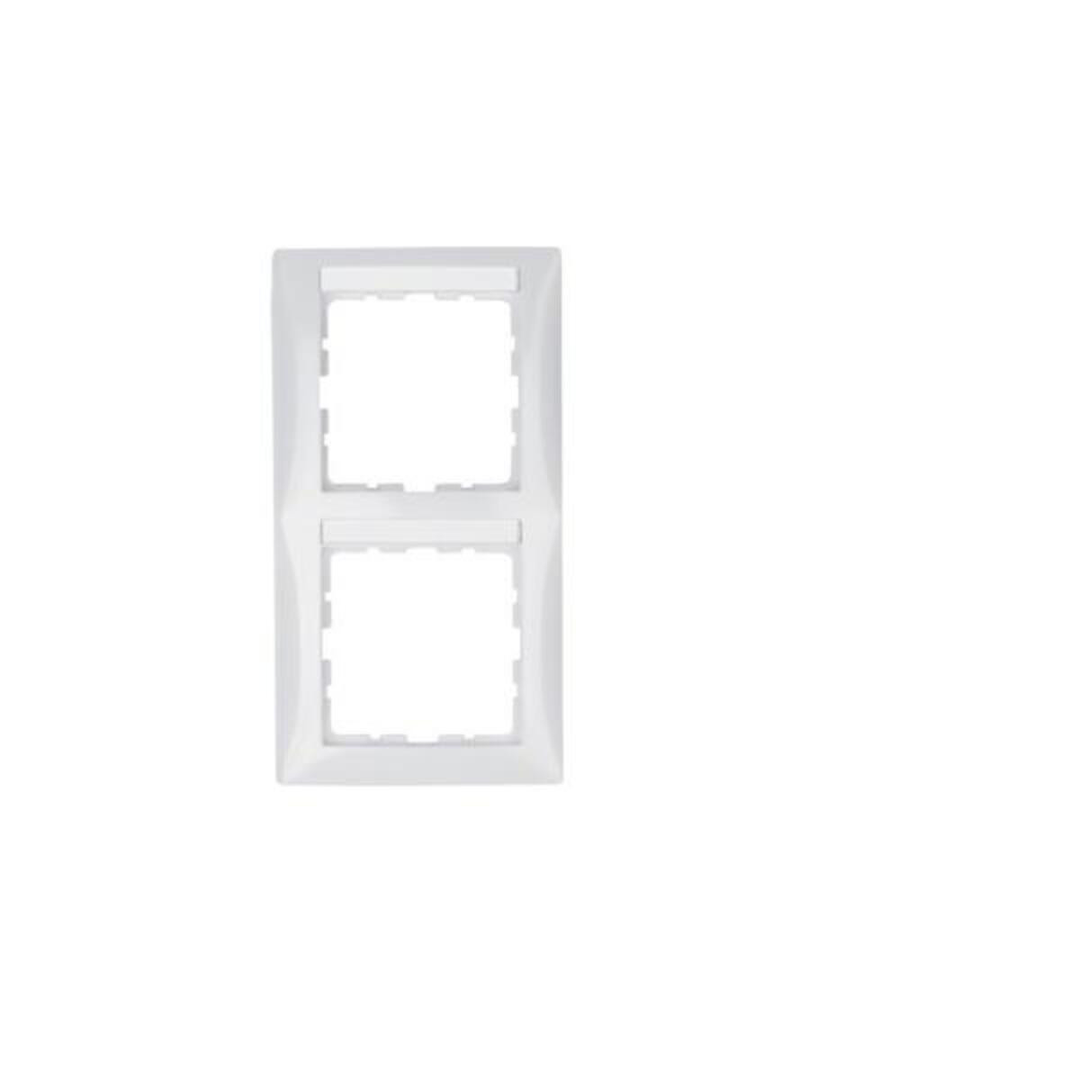Hager BER S1 frame dubbel polarwit glanzend