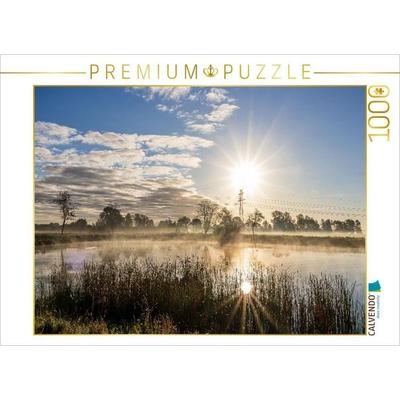 CALVENDO Puzzle Nebel im Moor | 1000 Teile Lege-Größe 64x48cm Foto-Puzzle für glückliche Stunden