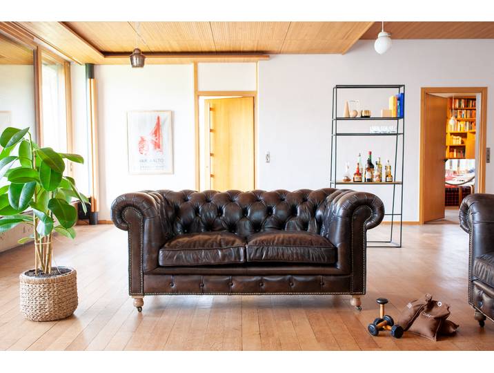 Canapé Chesterfield en cuir Jahn
