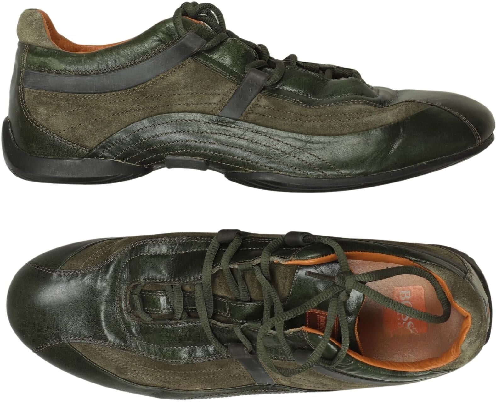 Boss Orange Herren Sneaker, Grün, Gr. EU 44, Leder - Second Hand