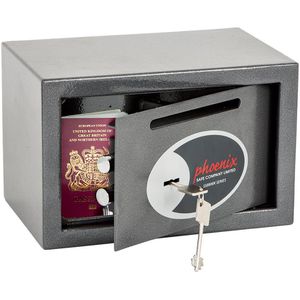 Phoenix Einwurftresor Vela Home & Office SS0801KD, mit Einwurfschlitz, mit Schlüssel, 20 x 31cm