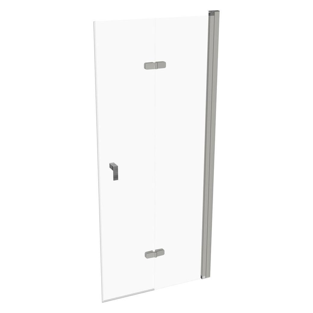 Hüppe Design pure Schwingfalttür, Rechtsbefestigung, Breite 900mm, Höhe 2000mm, Montage auf Dusch (211 cm, 90 cm, 200 cm) (8P0910087321)