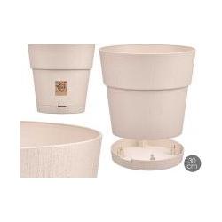 Kerbl Stefanplast Vase Ethica Rund Wasserreserve Kreide (30 x 29 cm) (42632598)