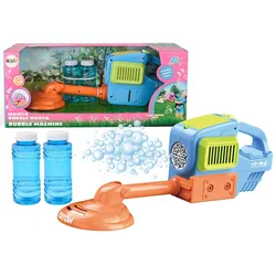 Seifenblasenmaschine Rasenmäher Trimmer Zwei Flüssigkeiten Blau