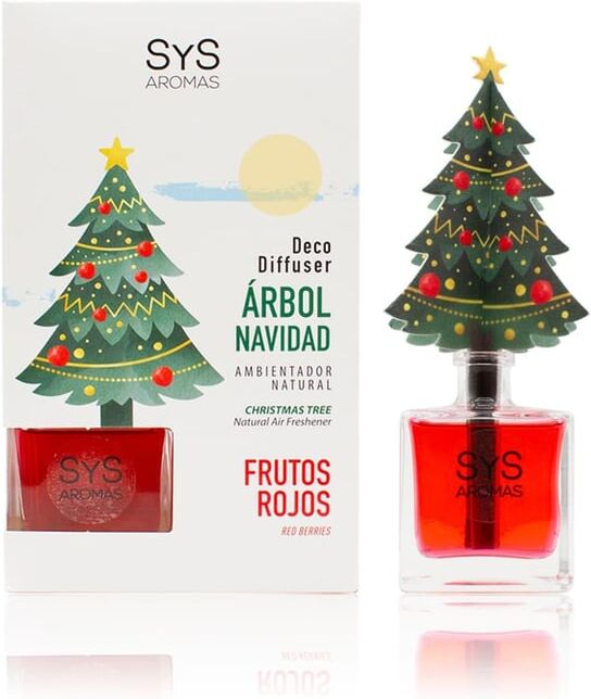 Sys Ambientador Difusor Árbol Navidad Frutos Rojos 90ml