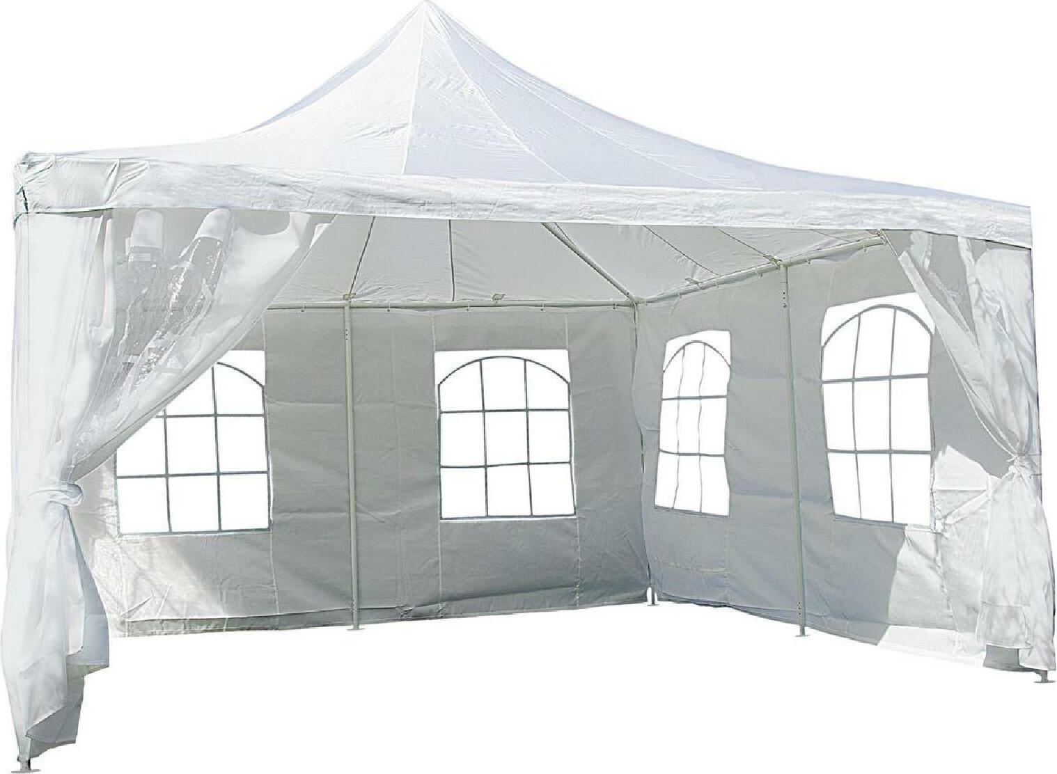 VCM Pavillon | Maße ca. 4x4 m | wasserabweisende 180g / m² PE Plane | Partyzelt | Gartenzelt