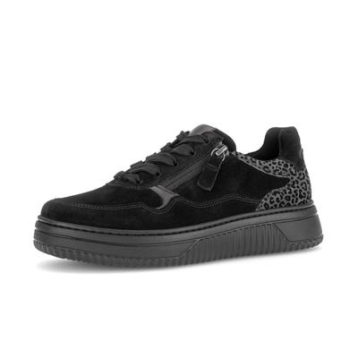 Sneaker GABOR "Sneaker low", Damen, Gr. 42,5, schwarz, Schuhe Sneaker