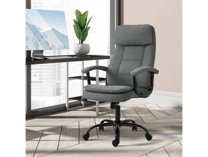Chaise Bureau Massante Ergonomique Gaming Réglable en Hauteur Gris