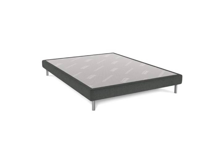 Sommier tapissier à lattes - DUNLOPILLO - 160 x 200 - Gris - Aluminium - Somnilat