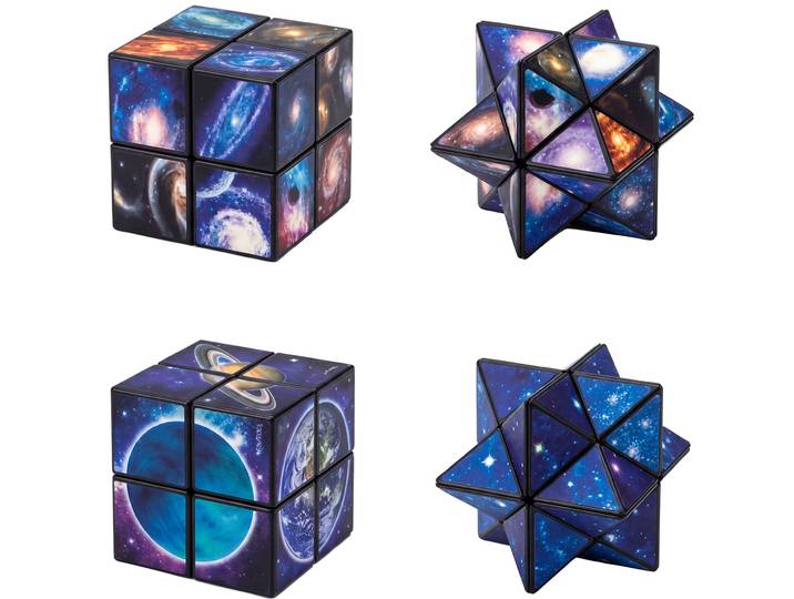 Zauberwürfel Infinity Cube, Milchstrasse und Sonnensystem