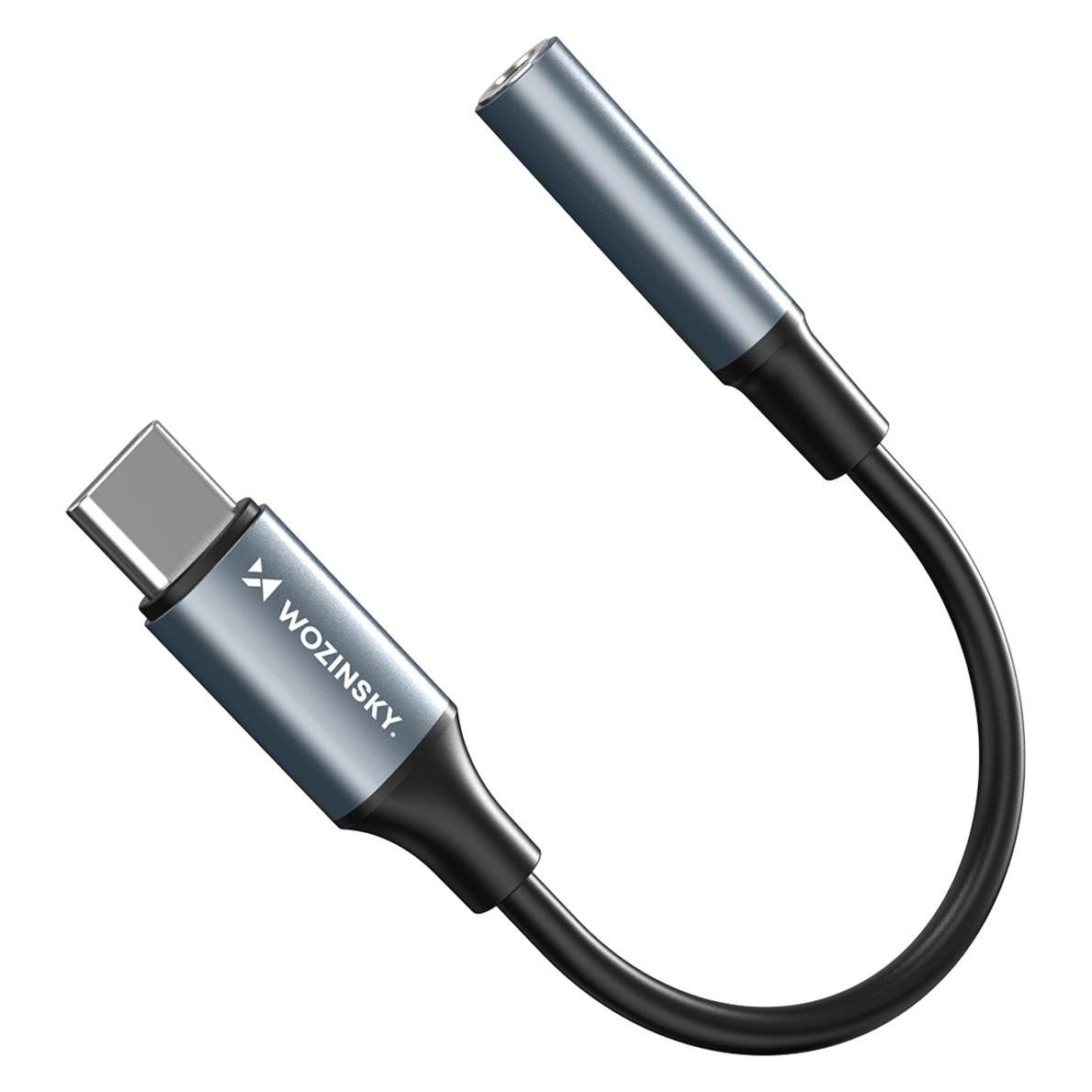 Wozinsky WACM-01 USB-C Adapter - 3,5mm Mini Jack - Schwarz (5907769378928)