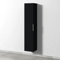 Sanipa Hochschrank „3way“ 350 × 1700 × 345 mm Anschlag links, in Schwarz (matt), Anschlag links
