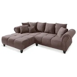 filippo Ecksofa Marta Cord Braun Dunkelbraun