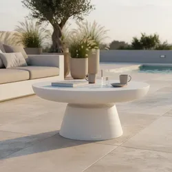 Loungetisch Kylix Faserbeton Weiß