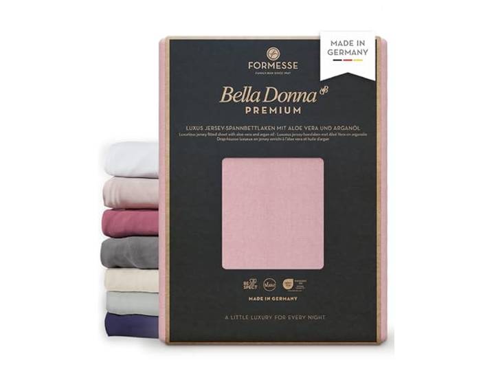 Bella Donna Premium feines Luxus-Jersey-Spannbettlaken: seidig&weich, glatt