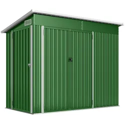 Outsunny Metall-Geräteschuppen wasserdicht abschließbar Belüftung Satteldach 2,34 x 1,32 m/Grün