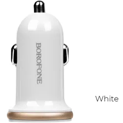 Borofone - Autoladegerät 2x USB, weiß